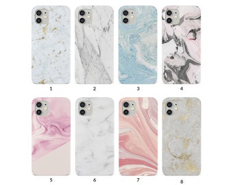 Phone Case for iPhone 14 13 12 11 XS XR SE 7 8 6S 5 Samsung S20 S10 S8 Hard Cover Pastel Colour Marble Swirl Aesthetic Texture Pattern