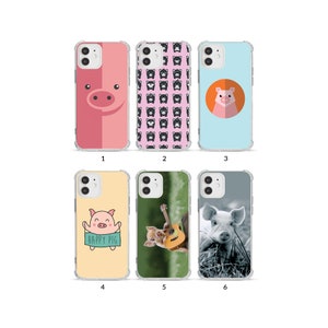 Telefoon Geval Schokbestendig Soft Clear Cover voor iPhone 15 14 13 12 11 XS XR SE 7 8 6S 5 Leuk Varken Piggy Knorretje Cartoon Dier