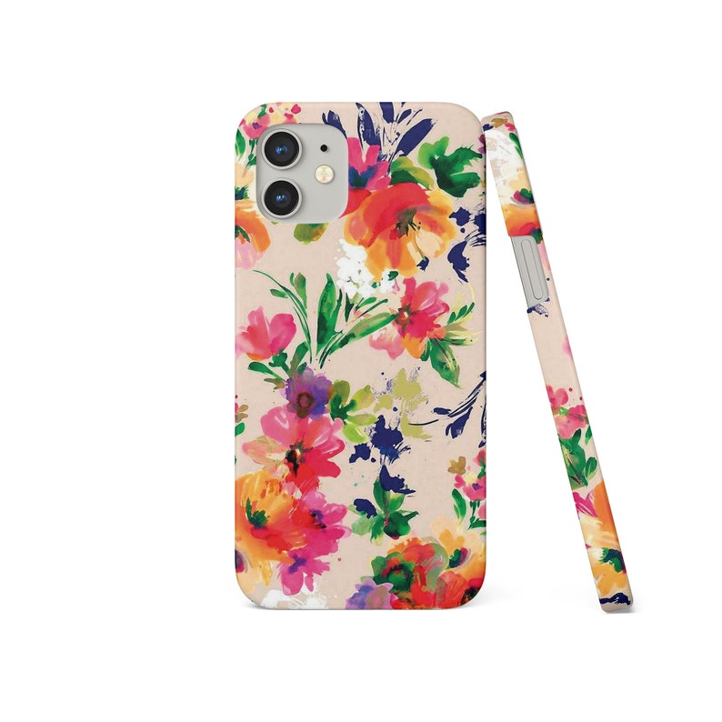 Coque de téléphone pour iPhone 14 13 12 11 XS XR SE 7 8 6S Samsung S20 S10 Couverture rigide Floral vintage Fleurs de printemps Aquarelle Branche de fleurs de cerisier 04