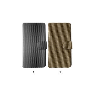 Flip Wallet Phone Case mit Kartenhalter für iPhone 15 14 13 12 11 Samsung S20 S10 S9 Ästhetisches Karbonfasermuster