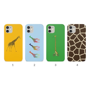 Phone Case for iPhone 15 14 13 12 11 XS XR SE 7 8 6S 5 Samsung S20 S10 S8 Hard Cover Giraffe Wild Africa Safari Animal
