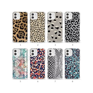 Bumper Phone Case Shockproof Soft Cover for iPhone 14 13 12 11 XS XR SE 7 8 5 Animal Print Leopard Cheetah Jaguar Snake Print Colourful