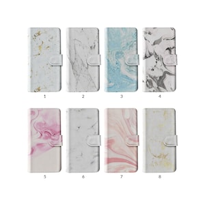 Etui na telefon z klapką i uchwytem na karty do iPhone'a 15 14 13 12 11 XR 8 SE Samsung S20 S10 S9 S8 Pastelowy kolor Marmurowy wzór tekstury wirowej