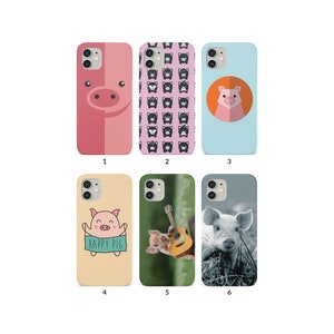 Telefoon Geval voor iPhone 15 14 13 12 11 XS XR SE 7 8 6S 5 Samsung S20 S10 S8 Hard Cover Leuk Varken Piggy Knorretje Cartoon Dier