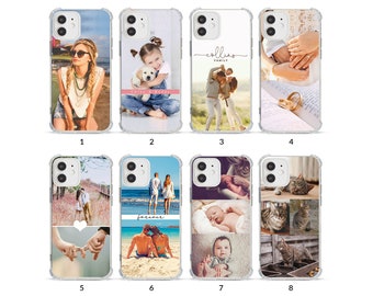 Custom Photo Personalised Shockproof Phone Case for iPhone 14 13 12 11 XR SE add your Picture Image Text Logo Shock Absorbing Bumper Cover