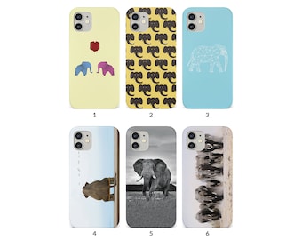 Capa rígida para iPhone 15, 14, 13, 12, 11 XS, XR, SE, 7, 8, 6S, 5, Samsung S20, S10, S8, Safari, Animais Selvagens, Elefante