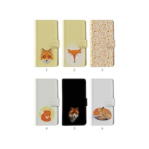 Funda tipo cartera con tarjetero para iPhone 15, 14, 13, 12, 11, XR, 8, SE, Samsung S20, S10, S9, S8, diseño de zorro rojo otoñal, Reynard, animal salvaje del bosque.