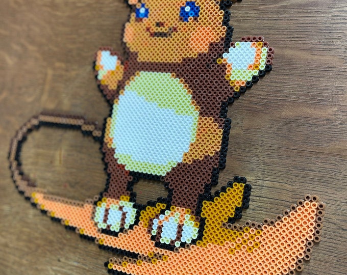 Pokemon Alolan Shiny Raichu Perler Bead Art Etsy