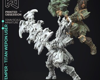 Temper Titan Weapon User - Monster Hunter Inspired Characters & Monster series - from Printed Obsession model for painting table-top gaming
