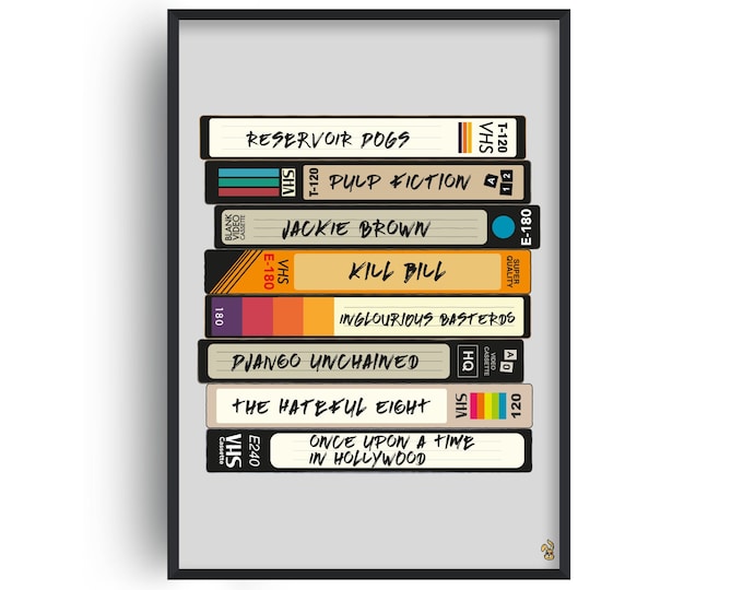 Custom VHS Poster, Retro Movie Poster, Favourite Movie Print, Movie Lover Gift, Vintage, Movie Wall Art, Personalised Movie Print