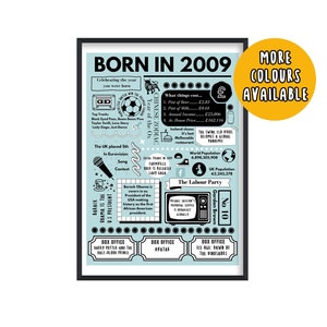 Geschenk zum 16.Geburtstag für Ihn | 16.Geburtstagsgeschenk für Bruder | 16. Geburtstagsgeschenk für Sohn | Geburtstag 2009 Poster | Geschenk zum 16