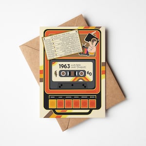 Tarjeta de cumpleaños número 62, tarjeta de cumpleaños de 1963, tarjeta de cumpleaños número 62 para él, tarjeta de cumpleaños número 62 para ella, tarjeta musical de cumpleaños número 62, tarjeta musical de 1963