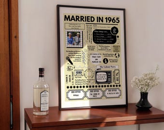 Diamond 60th Wedding Anniversary Personalised Print By PaperPaper