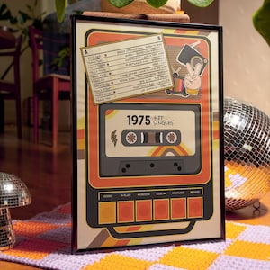 Impresión musical de 1975, póster de 50 cumpleaños, impresión de 50 cumpleaños, póster musical de 1975, regalos de 50 cumpleaños para él, regalos de 50 cumpleaños para ella