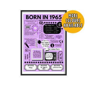 Geschenk zum 60 Geburtstag für Sie Geschenk zum 60 Geburtstag für Mama 60. Geburtstag Geschenk für Nan | Geburtstag 1965 Poster | 60.Geburtstag für Tante
