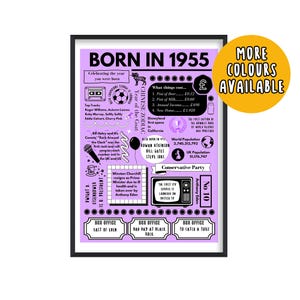 Geschenk zum 70. Geburtstag für Sie 70 Jahre Geburtstagsgeschenk für Mama Siebziger Geburtstag Geschenk für Nan | Geburtstag 1955 Poster | 70er Geburtstagsgeschenk Oma