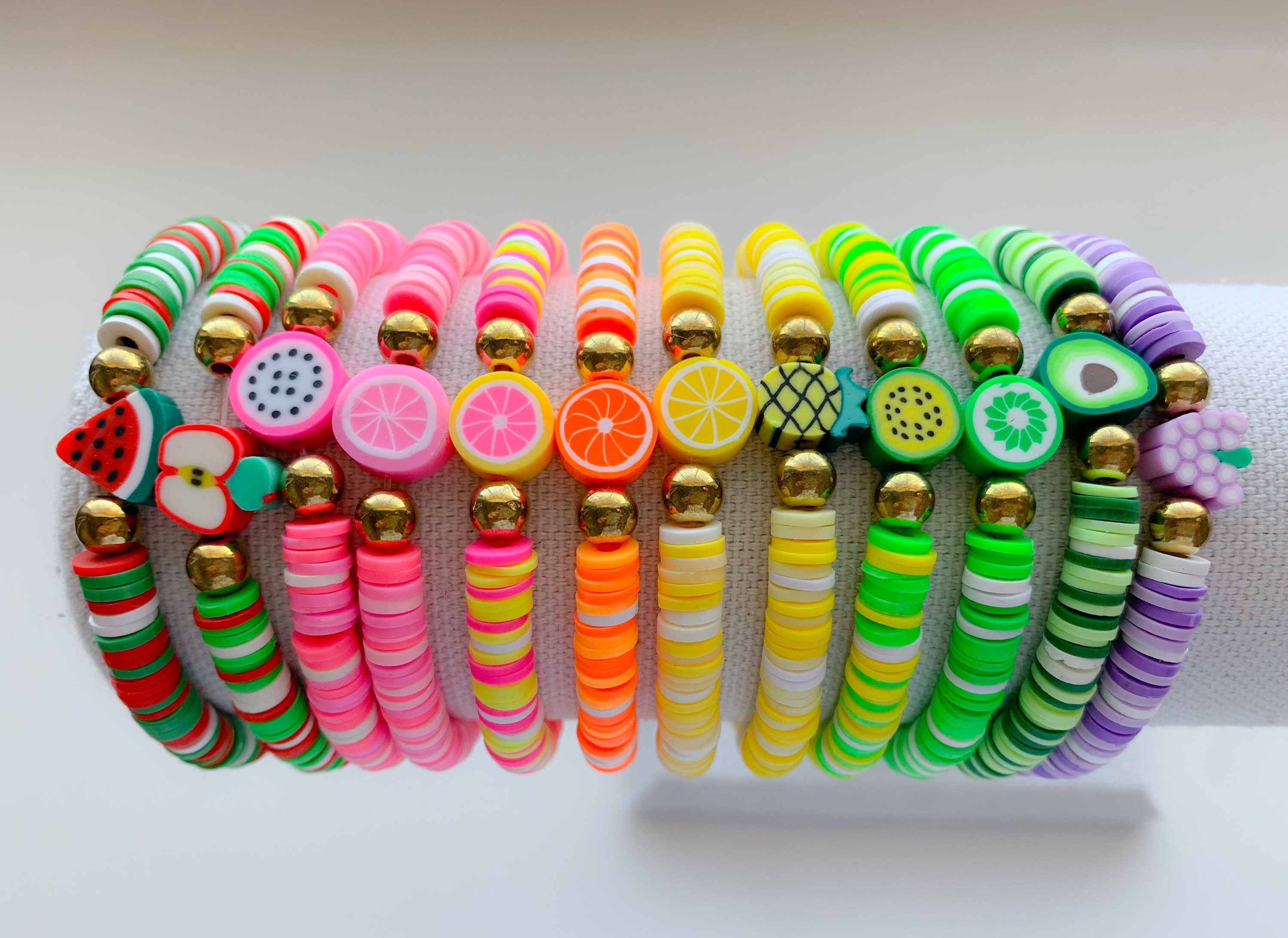 Clay Bead Sets Bracelets, Bracelet Sets Fruits