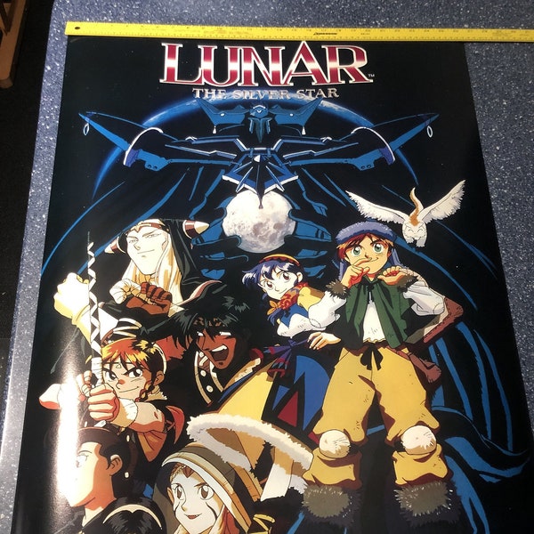 Lunar: The Silver Star - 26.5" x 36"  Premium Poster Reproduction - Toshiyuki Kubooka Game Arts Working Designs Sega CD RPG