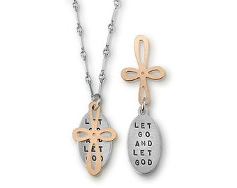 Collar de Kathy Bransfield / Déjalo ir y deja ir a Dios / Colgante / Plata de ley / Joyería / Regalo / Regalo para ella / Collar de Dios