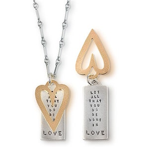 Necklace by Kathy Bransfield | 1 Corinthians 16:14 | Bible | Pendant | Sterling Silver | Jewelry | Heart | Gift For Her | Love Necklace