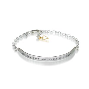 Necklace by Kathy Bransfield | Believed She Could Bracelet | Bracelet | Hidden Messages | Sterling Silver | Jewelry | Present | Gift For Her