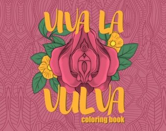 NSFW Vulva Coloring Book, Adult Activity (Downloadable PDF)