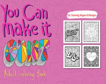 Printable Cunt Coloring Book. Vagina related Swear Word Coloring Pages with 50 Unique Designs