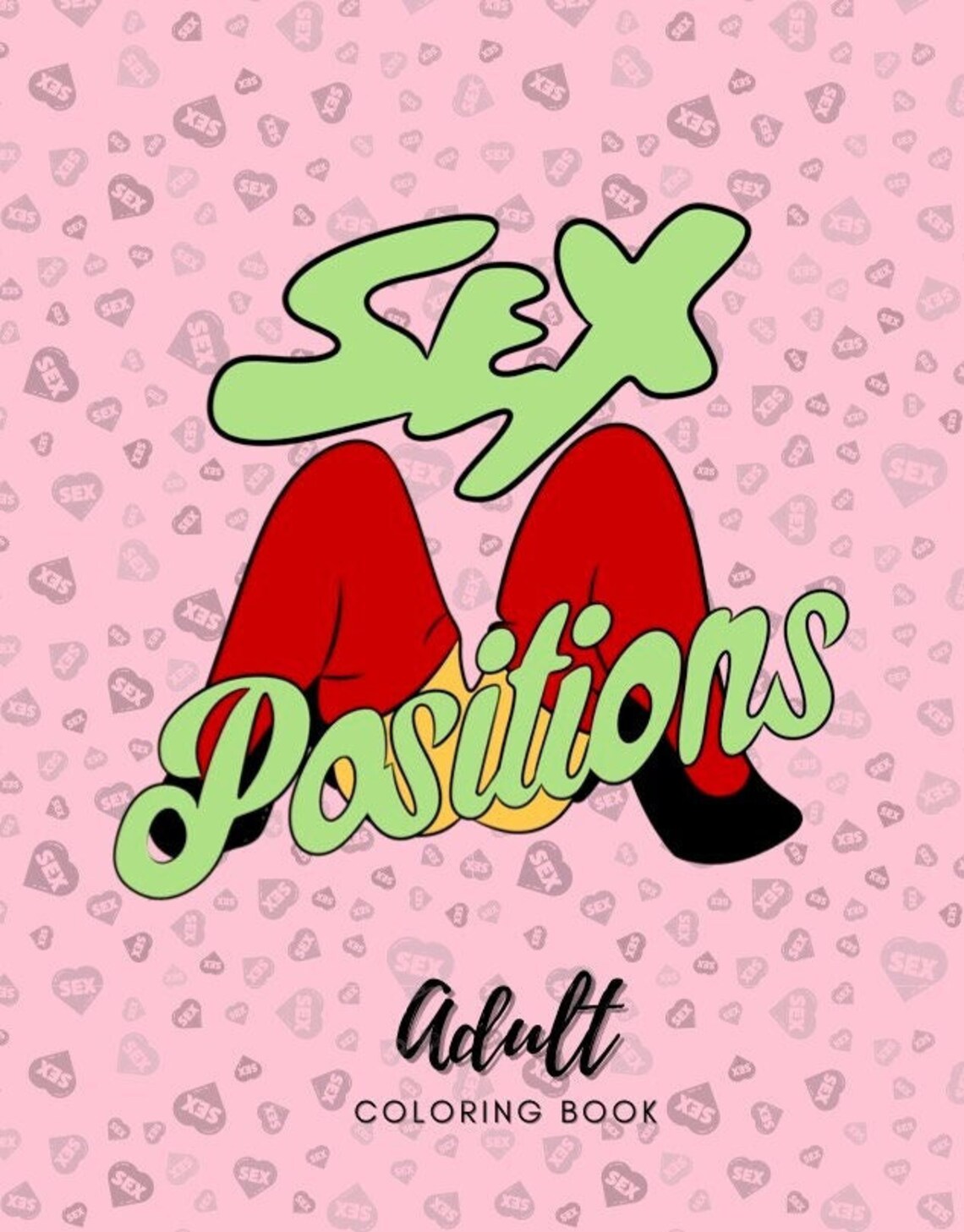 Digital Sex Position Coloring Book Naughty NSFW 8 5x11 50 Unique 