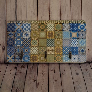 Azulejo Wooden Key Holder Wall Key Holder Key Rack Organizer Wall Key ...