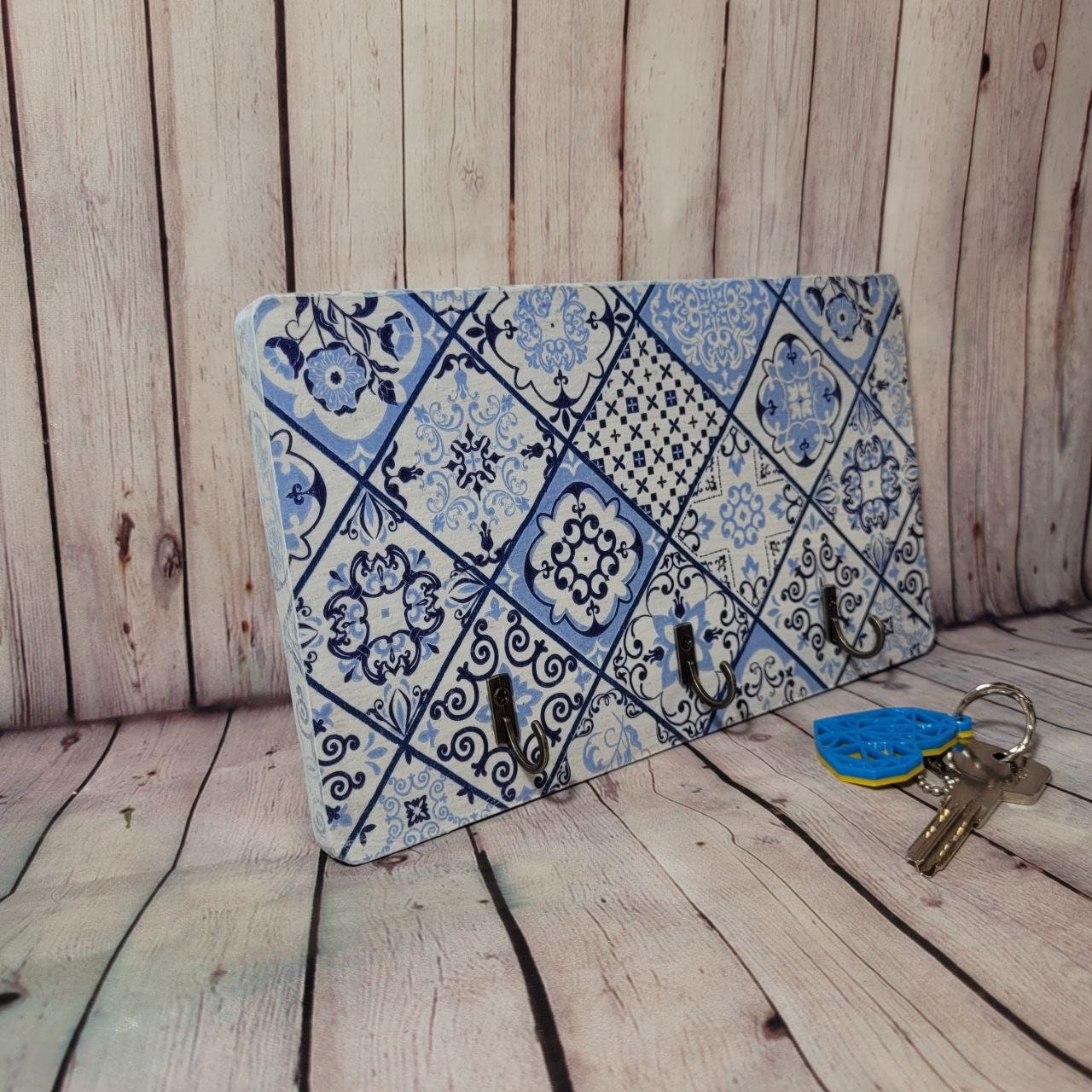 Azulejo Wooden Key Holder Wall Key Holder Key Rack Organizer Wall Key ...