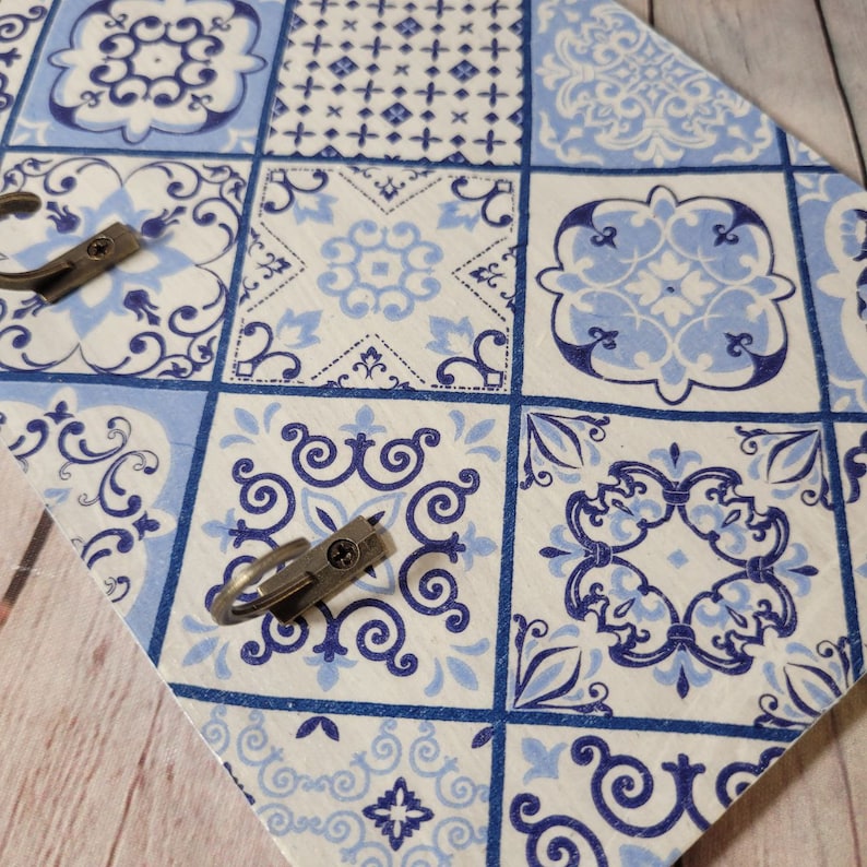 Azulejo Wooden Key Holder Wall Key Holder Key Rack Organizer Wall Key ...