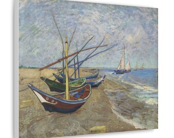 フィンセント・ファン・ゴッホ - 浜辺の漁船 1888年 美術館品質