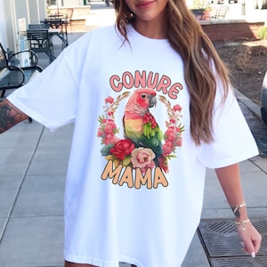 Comfort Colors Conure Mom Shirt, Bird Lover Tee, Conure Parrot Shirt, Gift For Conure Mama, Parrot Mom Shirt, Conure Parrot Lover Clothing