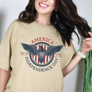 Patriotic Shirt, American Eagle Shirt, July 4th Shirt, Patriot Shirt, Flag Shirt, Patriot Gift, Trendy USA Shirt, Freedom Lover&#39;s Tee Shirt