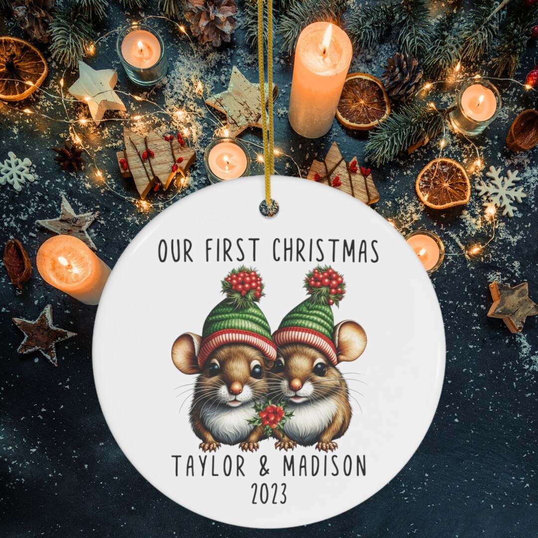 Personalized Couples First Christmas Ornament, New Couple Names, Xmas