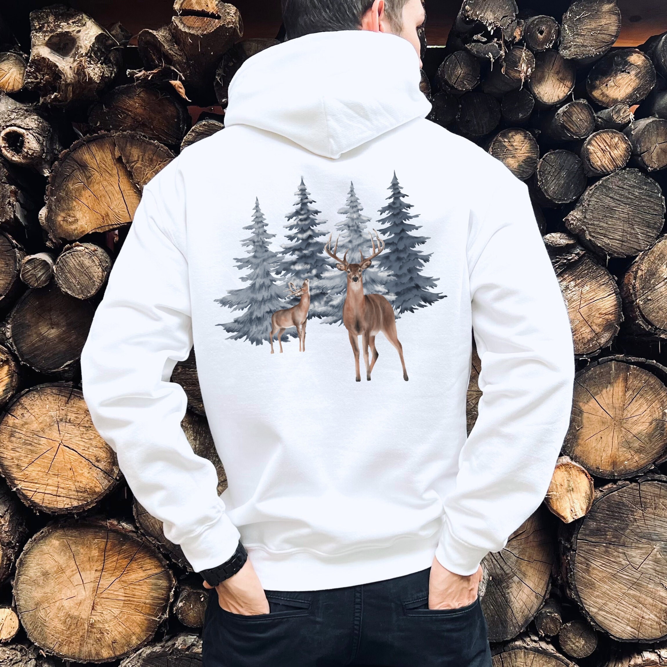 【COSYHARU】Deer boxy hoodie KPop Demon Hunters Chibi Derpy Tiger And Plant Mineral Wash