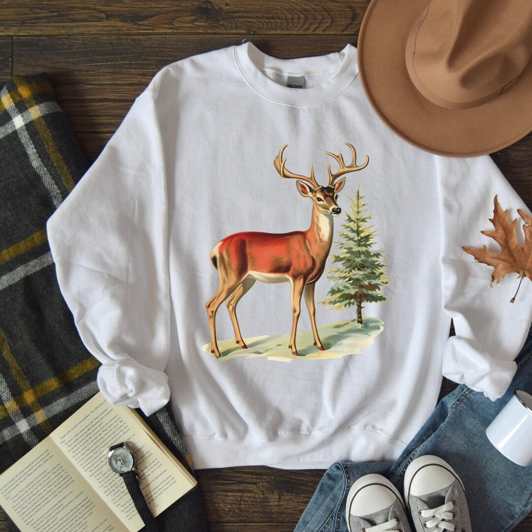 thumbnail image 2 of Hunter Wfe Sweatshrt He's Huntng Sweater Huntng Season Crewneck 2 of 9