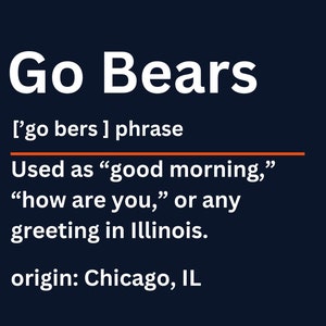 Go Bears Shirt, Chicago Football, Bears Gift, Chicago Shirt, Gift for Bears Fans