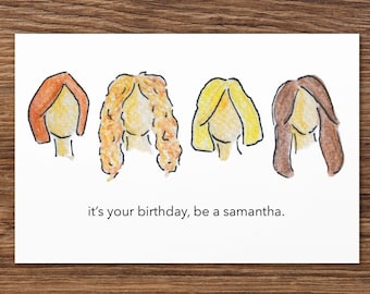Sex and The City Birthday Card, SATC Card, Birthday Gift for Sex and the City Fan
