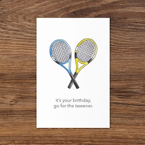 Tennis Birthday Card, Funny Tennis Card, Birthday for Tennis Player/Fan