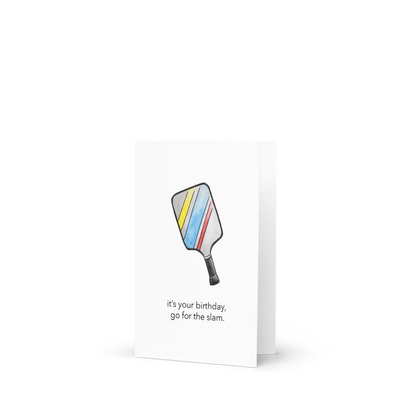 Pickleball Birthday Card Pickleball Paddle Funny Pickleball Etsy