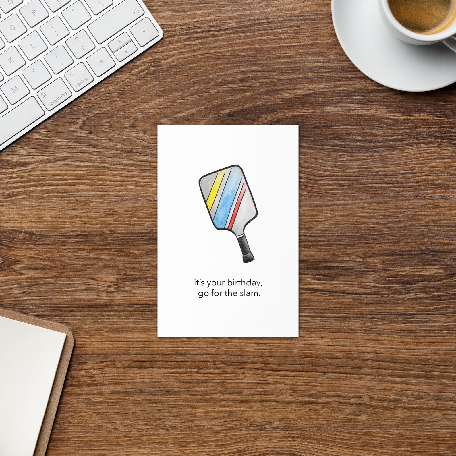 Pickleball Birthday Card Pickleball Paddle Funny Pickleball Etsy