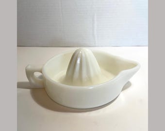 Vintage Sunkist Milk Glass Orange Lemon  Juicer Squeezer Reamer - Made in USA