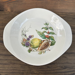 Villeroy & Boch - Early AU GRATIN DISH w/Fruit-Vegies (10 Oz.)