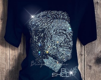 Blake Rhinestone Bling Tee, Portrait Sweatshirt, Country Fan Gift, Bedazzled Shirt, Crystallized Concert Tshirt, Sparkle Shirt Shelton Merch