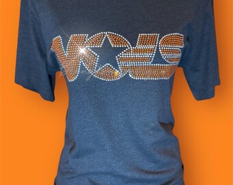 Vols Rhinestone Bling Tee: Tennessee Football, Basketball Bedazzled Shirt
