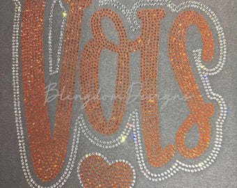Vols Football Bling Shirt: Tennessee Rhinestone Tee, UT Collegiate Sweatshirt