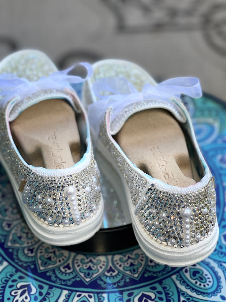 Bridal Hey Dude Wedding Shoes Full Bling Bedazzled Sparkle - Etsy