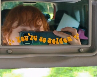 golden harry styles inspired car decal