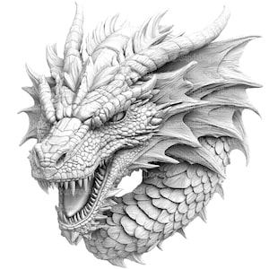 3d illusion of A Dragon Head for Laser Please Read Description laser ready 5 ZIP Files